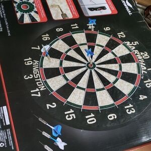 Kingston Dartboard Set - Black, White, and Red